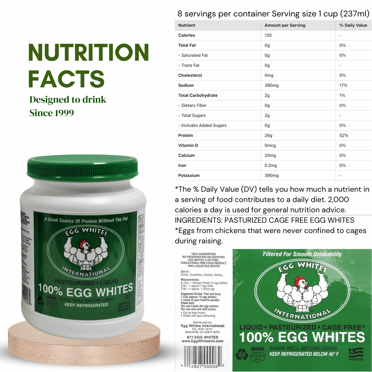 Egg Whites International - 1 Half Gallon